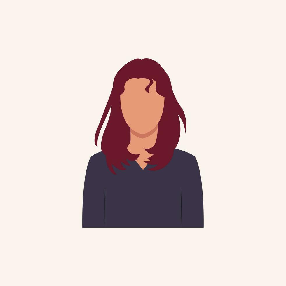profil image de femme avatar pour social réseaux avec moitié cercle. mode vecteur. brillant vecteur illustration dans branché style.