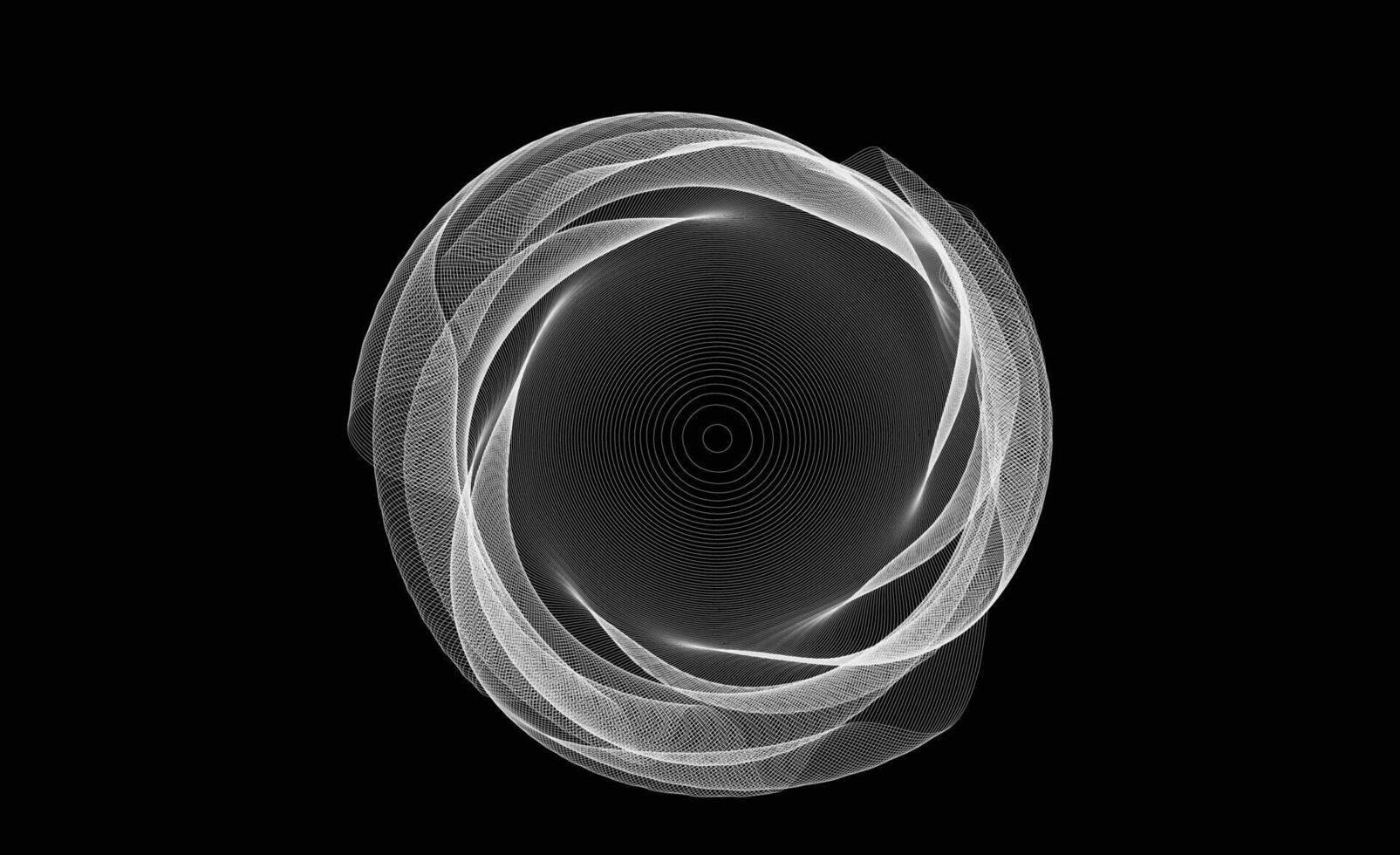 abstrait numérique cercles de particules avec bruit. futuriste circulaire du son vague. gros Les données visualisation. 3d virtuel espace vr cyberespace. crypto devise concept. vecteur