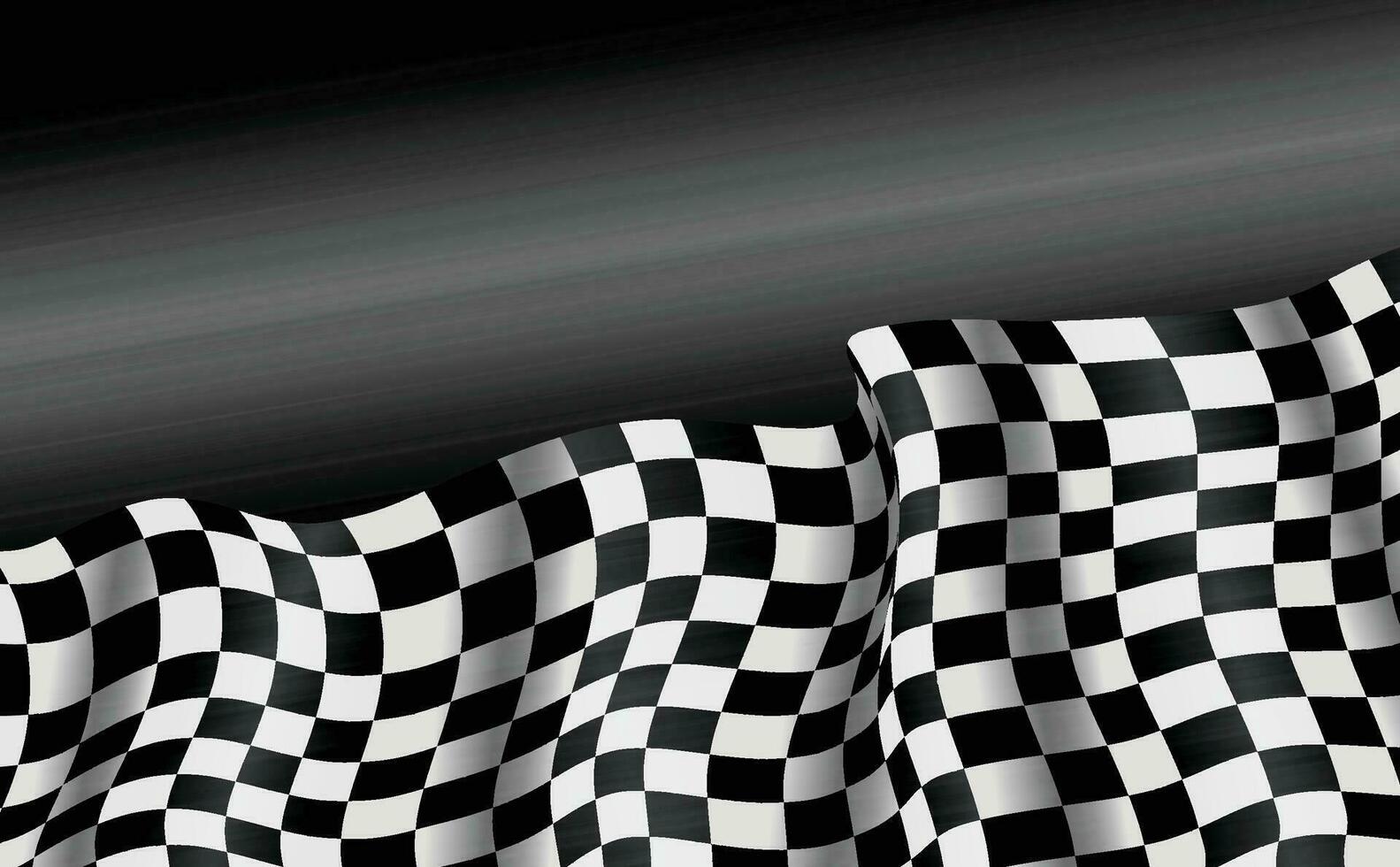 optique illusion vague. échecs vagues planche. abstrait 3d noir et blanc illusions. horizontal lignes rayures modèle ou Contexte avec ondulé Distorsion effet. vecteur illustration.