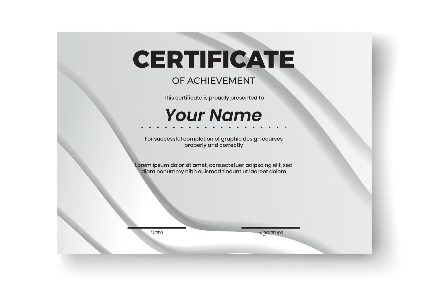conception de certificat moderne avec fond géométrique abstrait vecteur