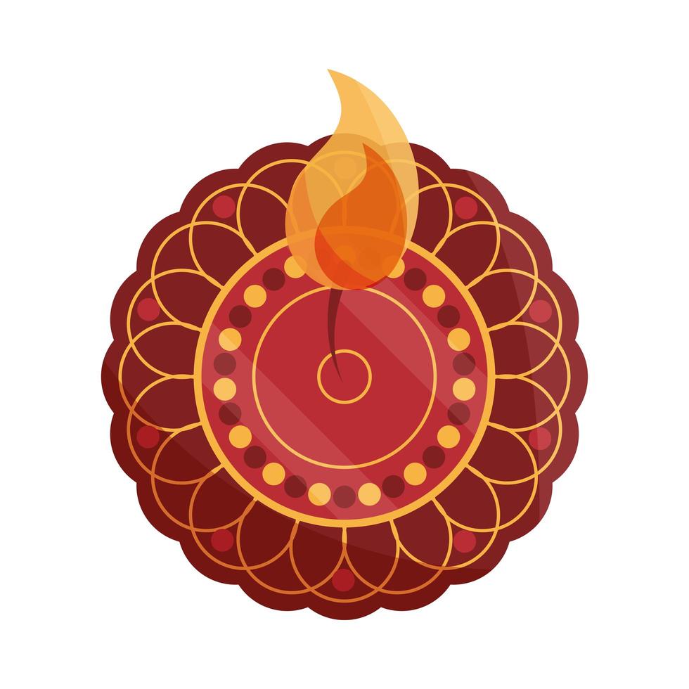joyeux bhai dooj mandala floral flamme brûlante célébrée par les hindous vecteur