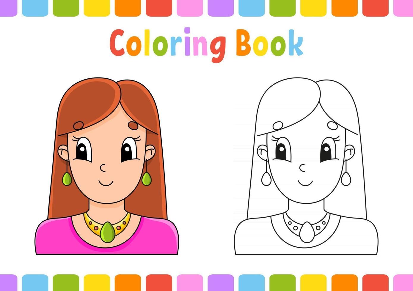 livre de coloriage pour les enfants. personnage de dessin animé. illustration vectorielle. page fantastique pour les enfants. silhouette de contour noir. isolé sur fond blanc. vecteur