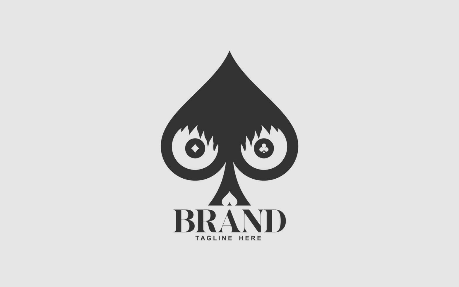 poker logo dans le visage de vecteur fichier