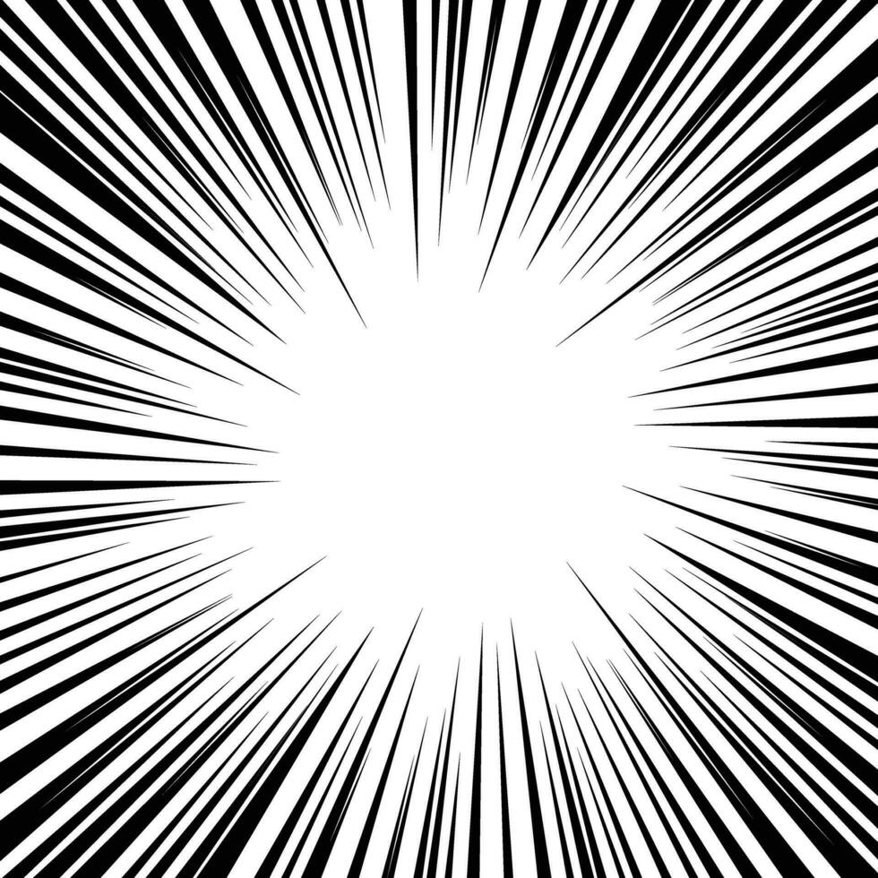 bande dessinée Zoom mouvement lignes Contexte avec éclat explosion des rayons effet texture vecteur