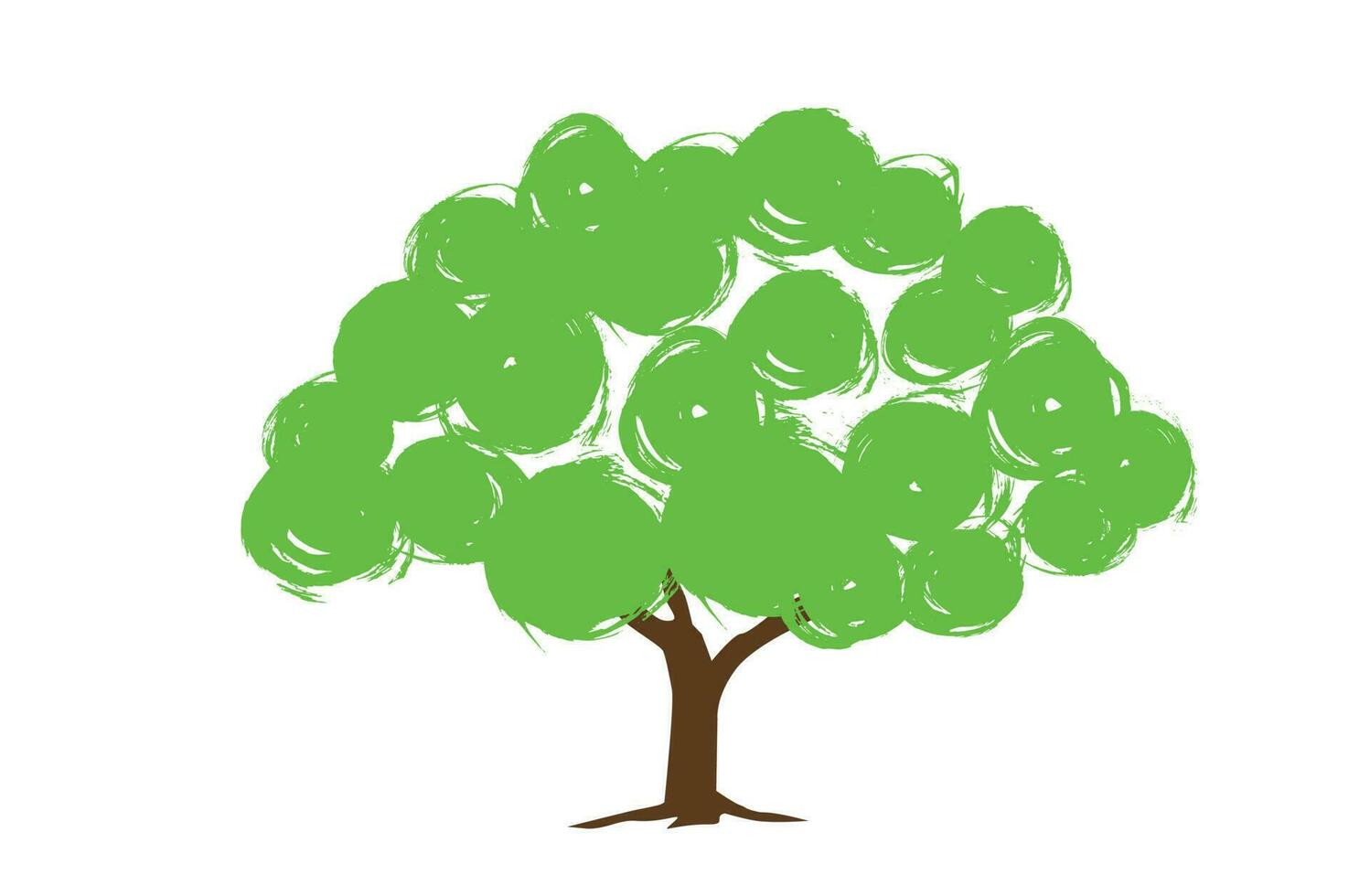 vert arbre ensemble, vecteur illustration.