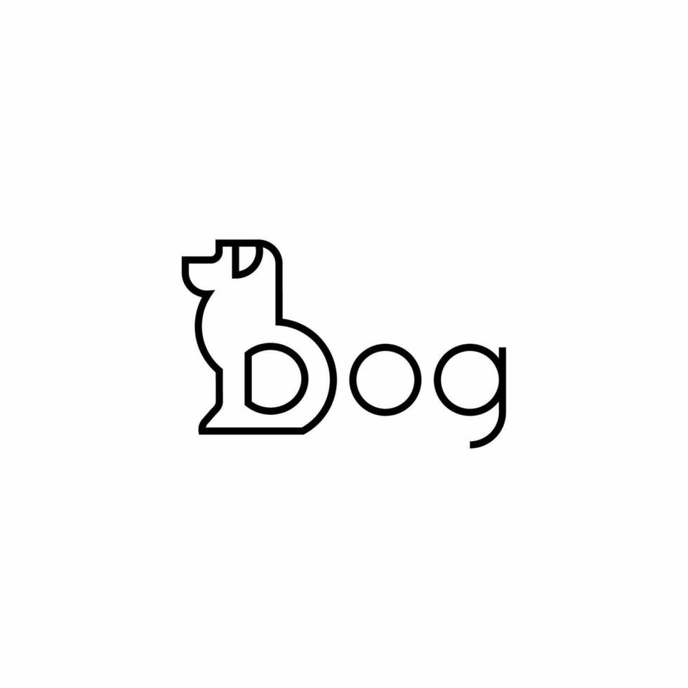 chien logo conception, logotype et vecteur logo