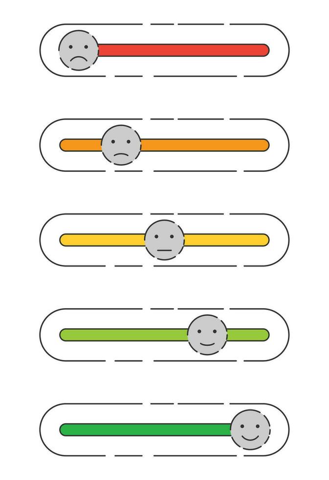 emoji retour d'information notation. les clients la revue vecteur collection