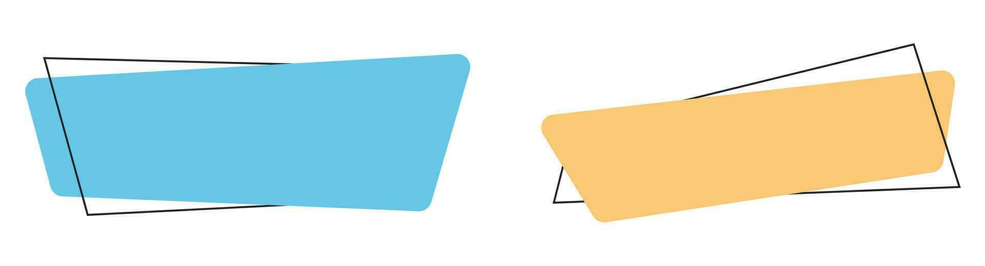 géométrique coloré bannières dans plat style vecteur illustration isolé sur blanc
