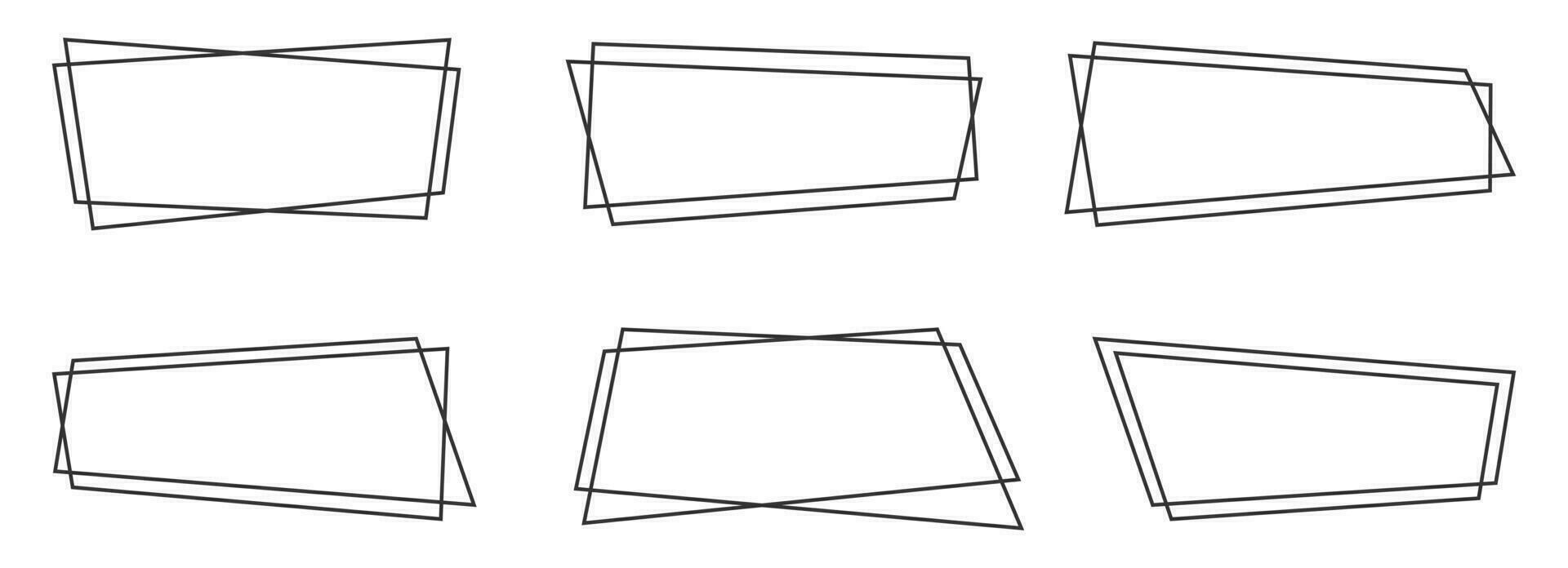 géométrique ligne bannières dans plat style vecteur illustration isolé sur blanc