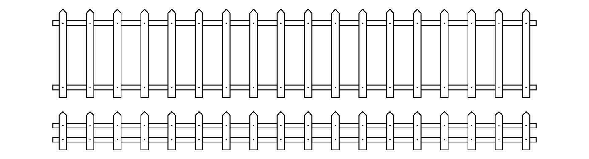 contour clôture dans plat style vecteur illustration isolé sur blanc