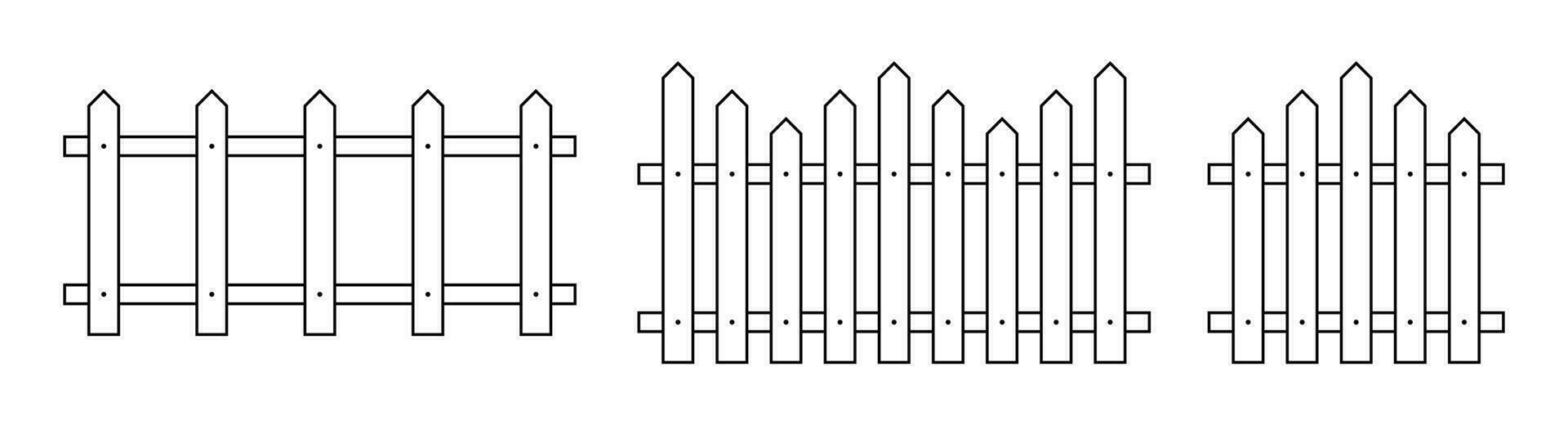 contour clôture dans plat style vecteur illustration isolé sur blanc