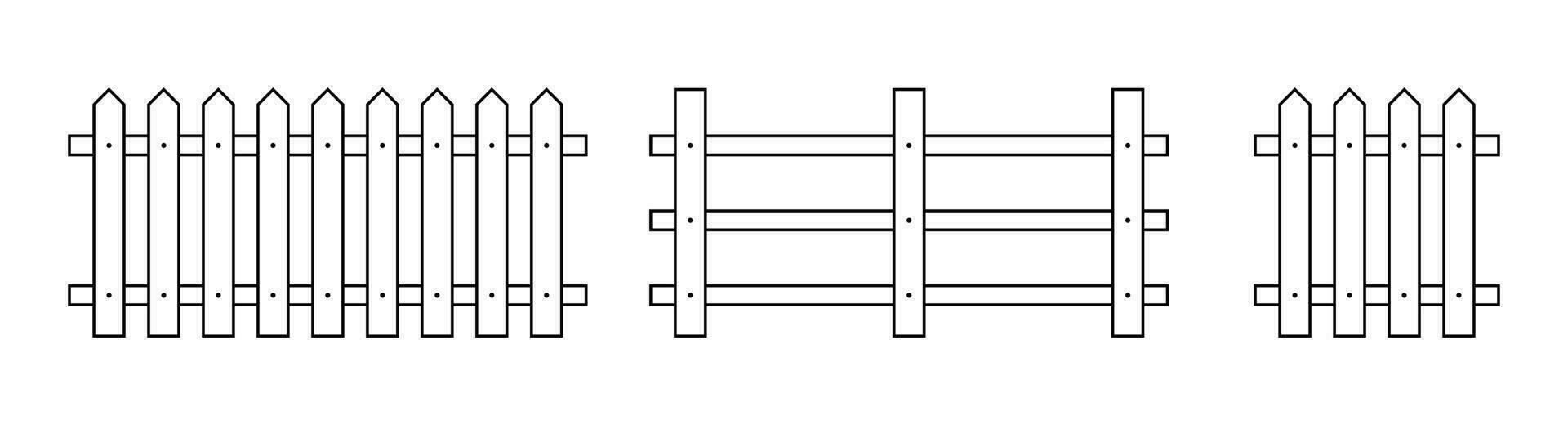 contour clôture dans plat style vecteur illustration isolé sur blanc