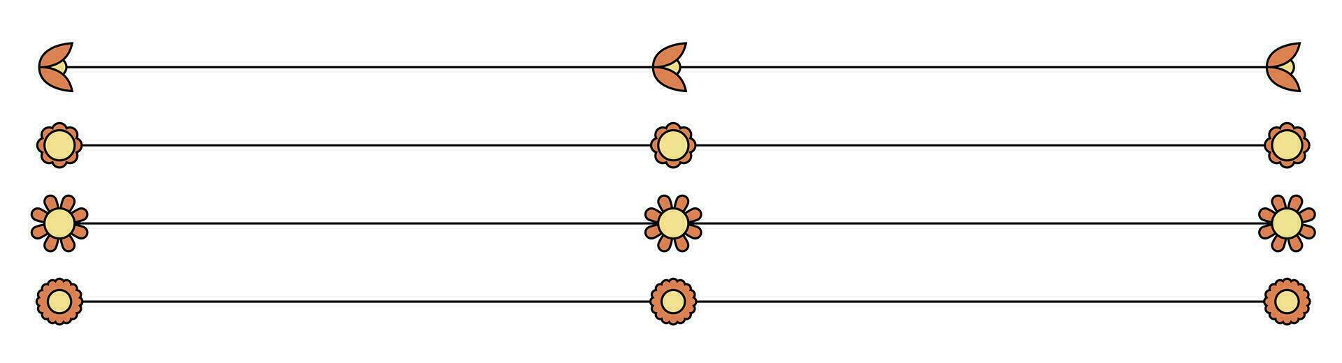 fleur diviseur collection vecteur illustration