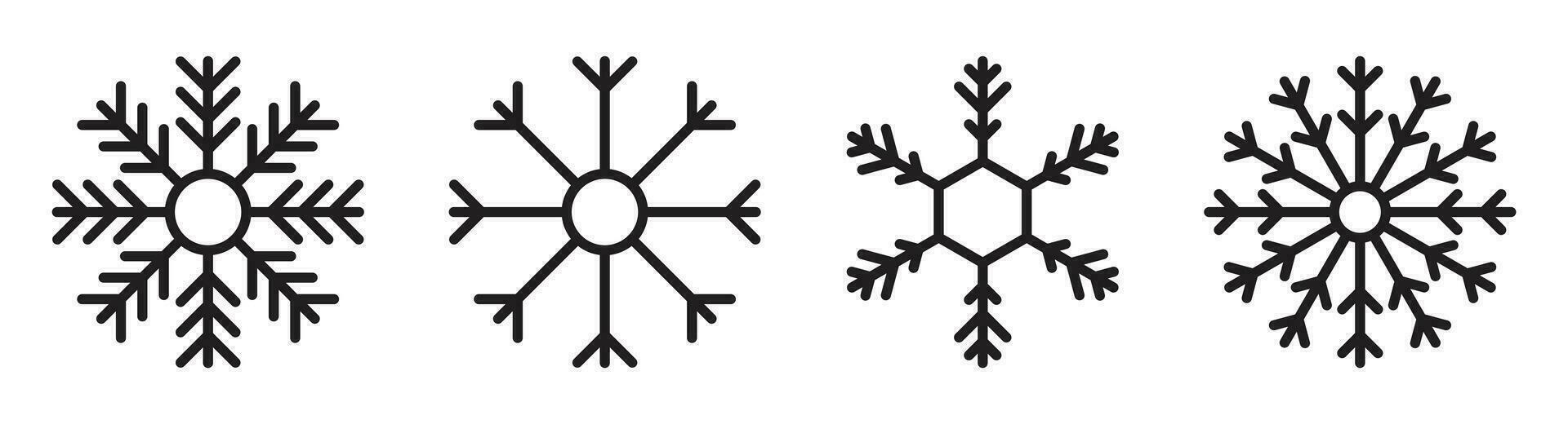 flocon de neige icône collection vecteur illustration isolé sur blanc