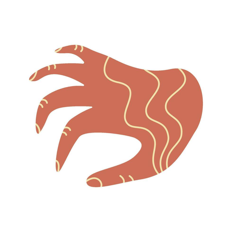 femelle main boho rétro symbole vecteur