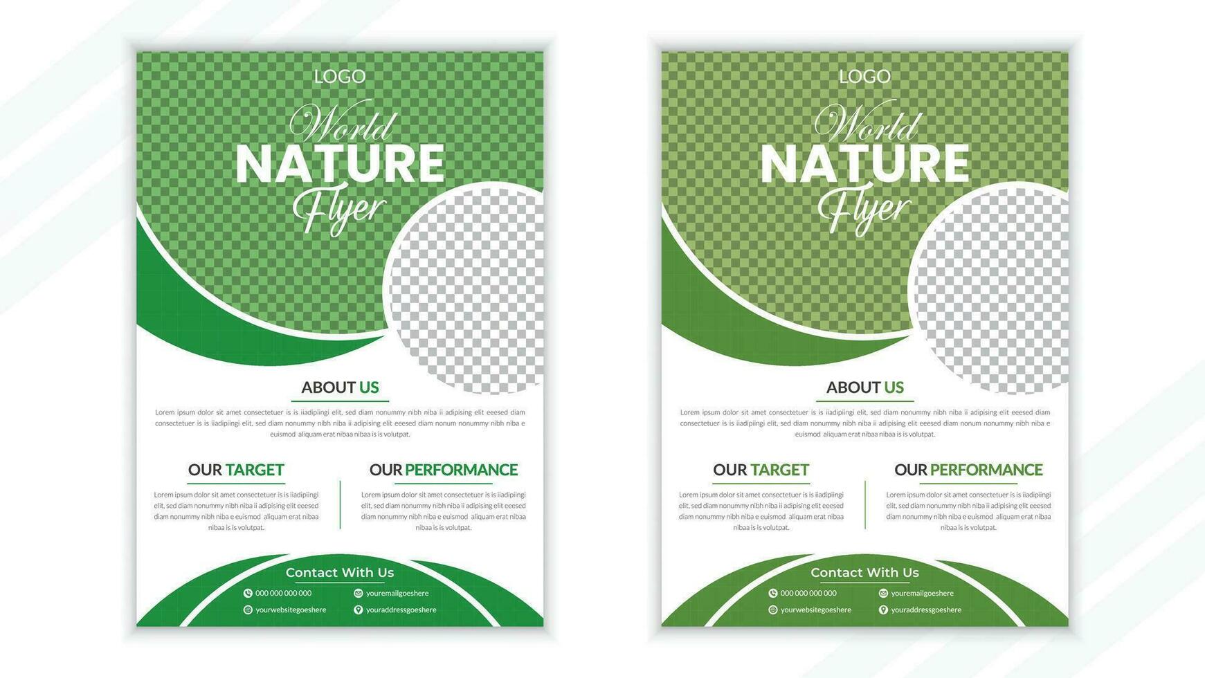 conception de flyer nature vecteur