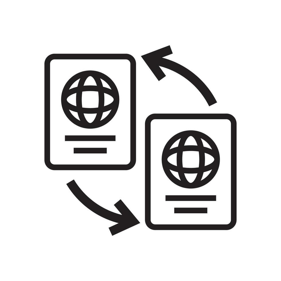 passeport icône vecteur conception illustration