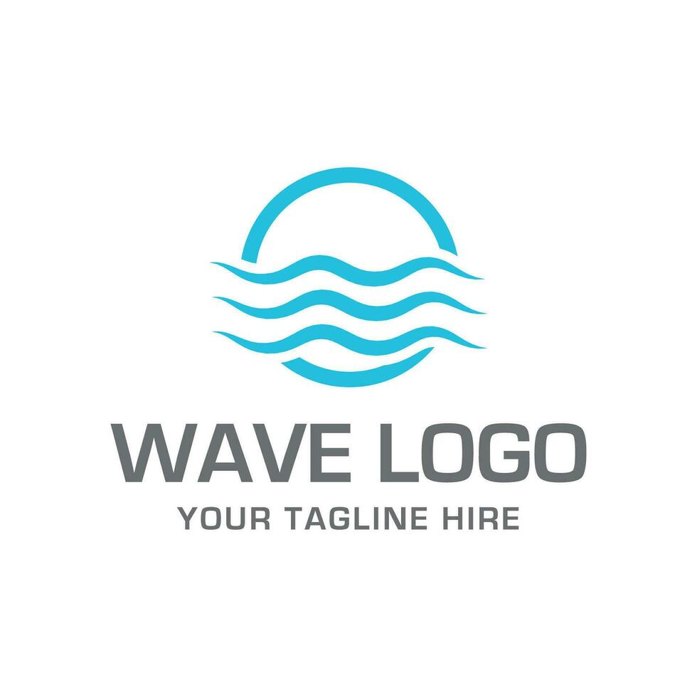 vague logo vecteur conception illustration