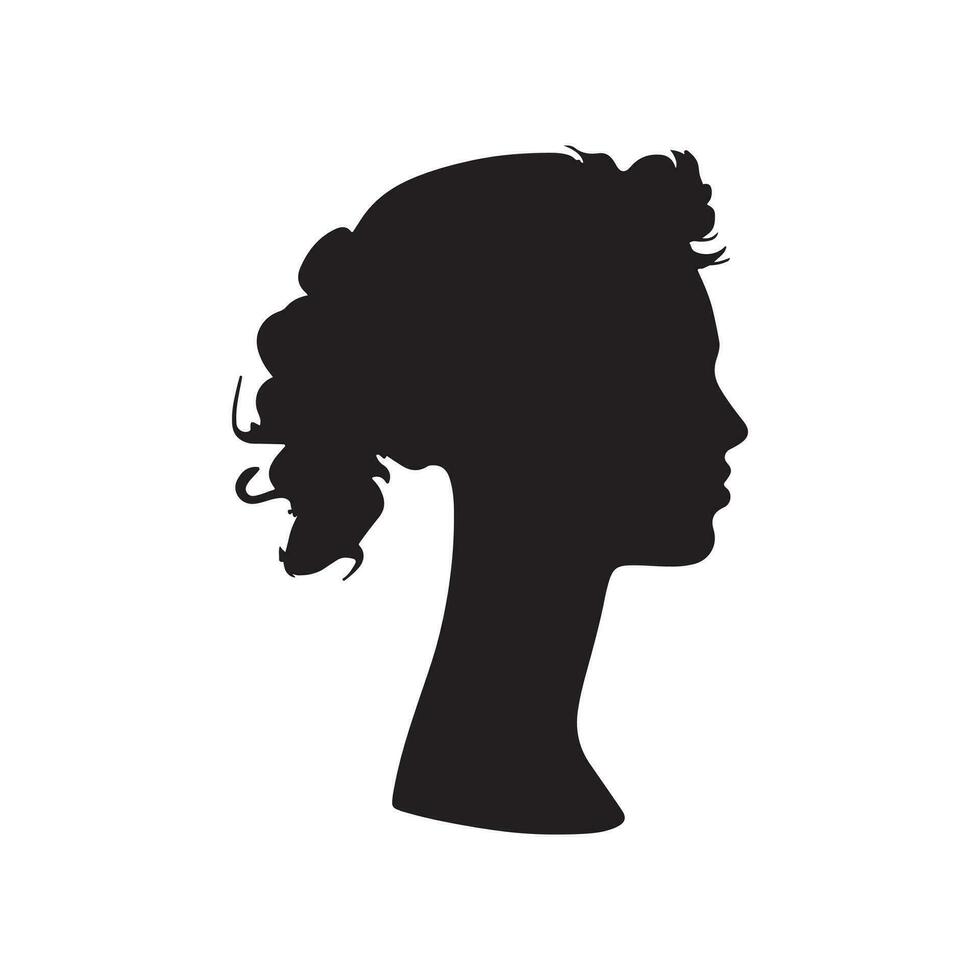 vecteur illustration de femme silhouette solated sur blanc Contexte