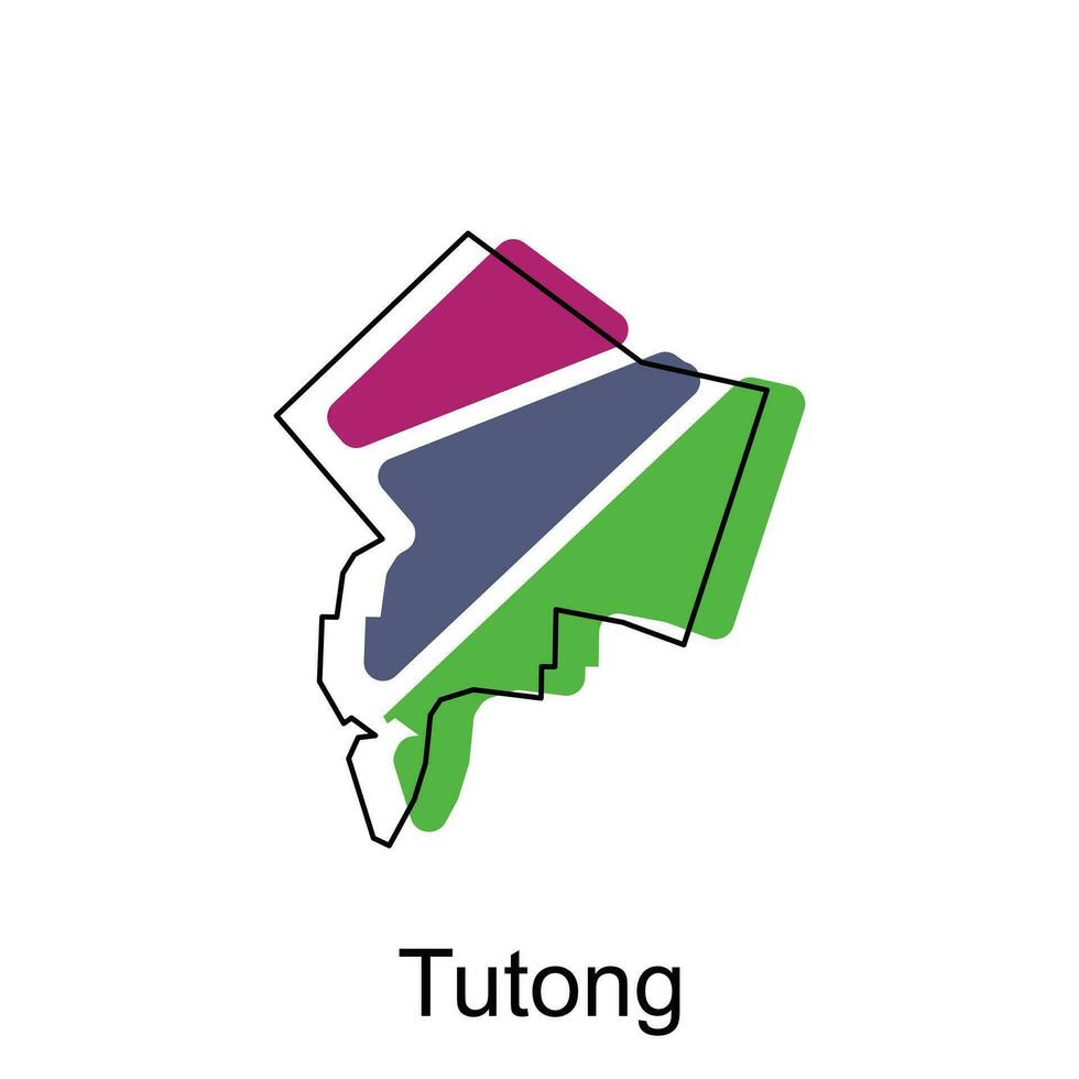 carte de tutong coloré géométrique conception avec contour illustration modèle, logotype élément pour modèle. vecteur