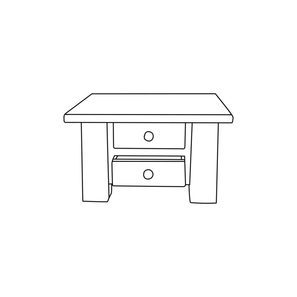 tiroir meubles icône intérieur conception minimaliste logo, vecteur icône illustration conception modèle