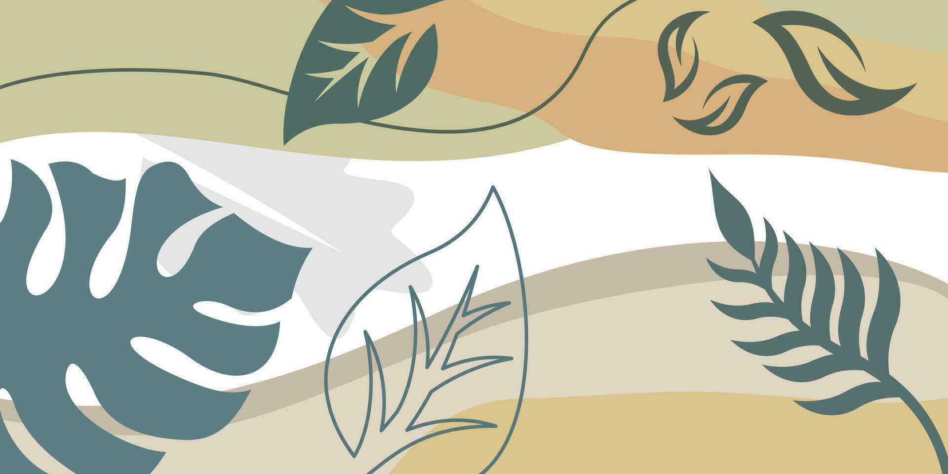 Naturel art Couleur sans couture illustration Contexte abstrait feuilles sur blanc Contexte. verdure mariage invitation. aquarelle style. Naturel carte conception vecteur