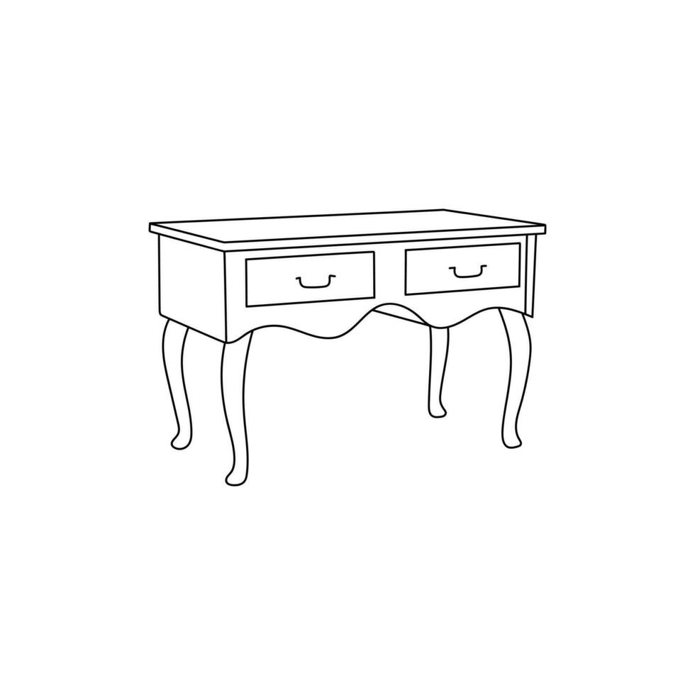 baroque table meubles logo, moderne modèle conception, vecteur icône illustration