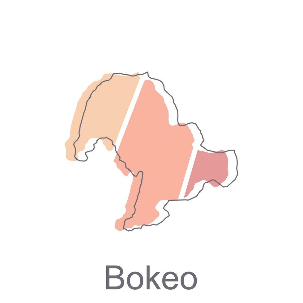 carte de bokeo moderne contour, vecteur carte de Laos illustration vecteur conception modèle, adapté pour votre entreprise