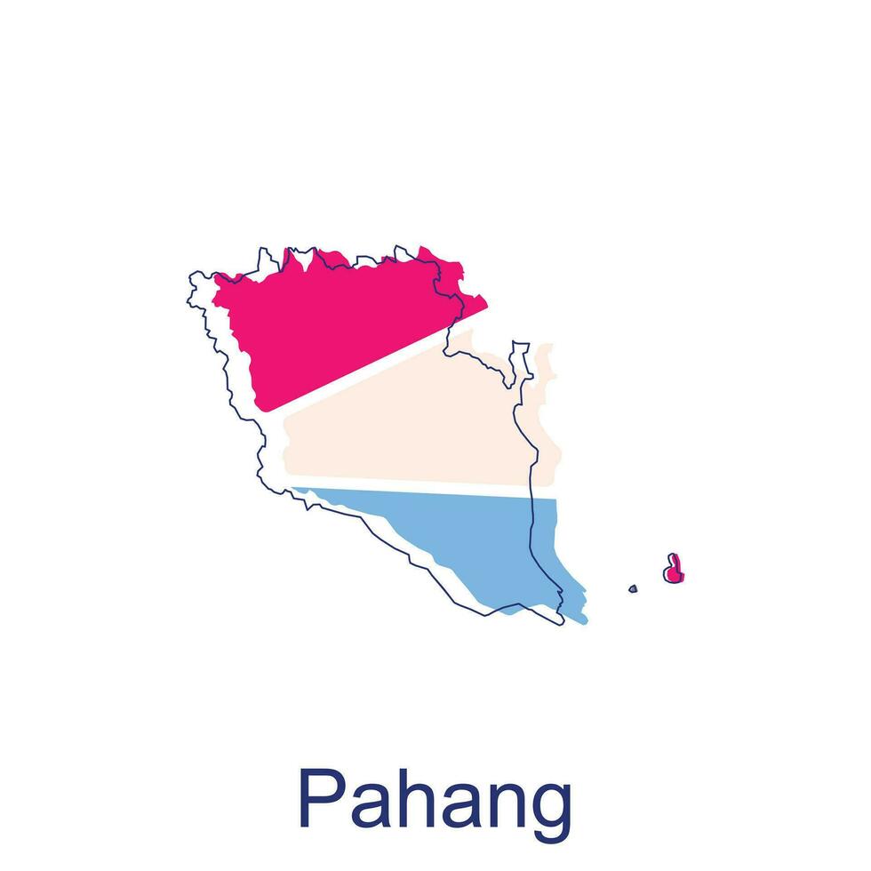 carte de Pahang vecteur conception modèle, monde carte international vecteur modèle avec contour graphique esquisser style isolé sur blanc Contexte