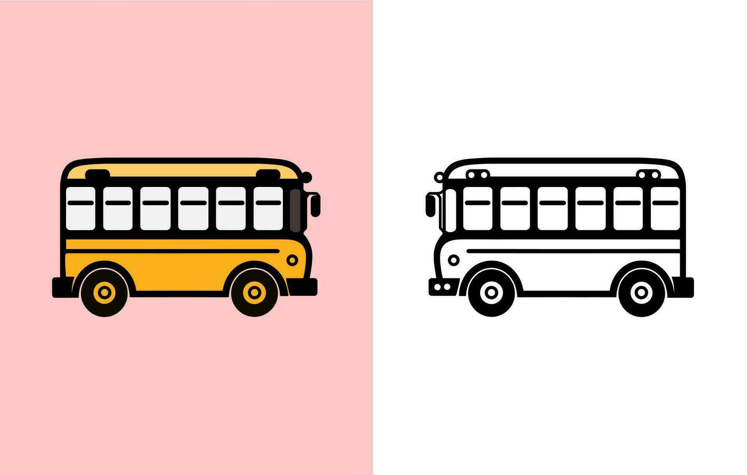 retour à école autobus vecteur, école autobus plat illustration, autobus silhouette sur blanc Contexte vecteur
