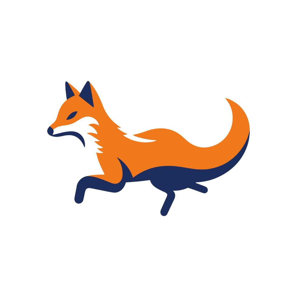 Renard animal logo mascotte vecteur conception illustration.