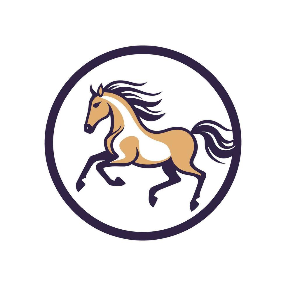 cheval animal logo illustration vecteur conception modèle