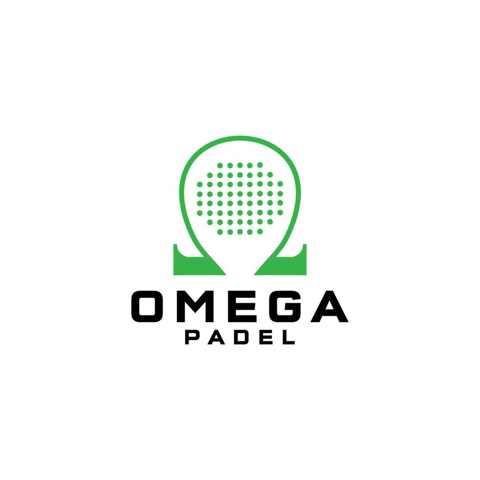 oméga padel logo conception vecteur