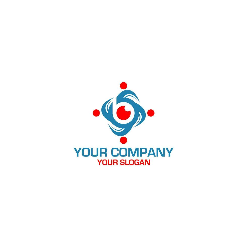 b vision communauté logo conception vecteur