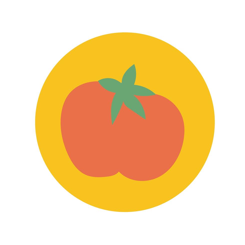 style de dessin à la main de légumes frais à la tomate vecteur