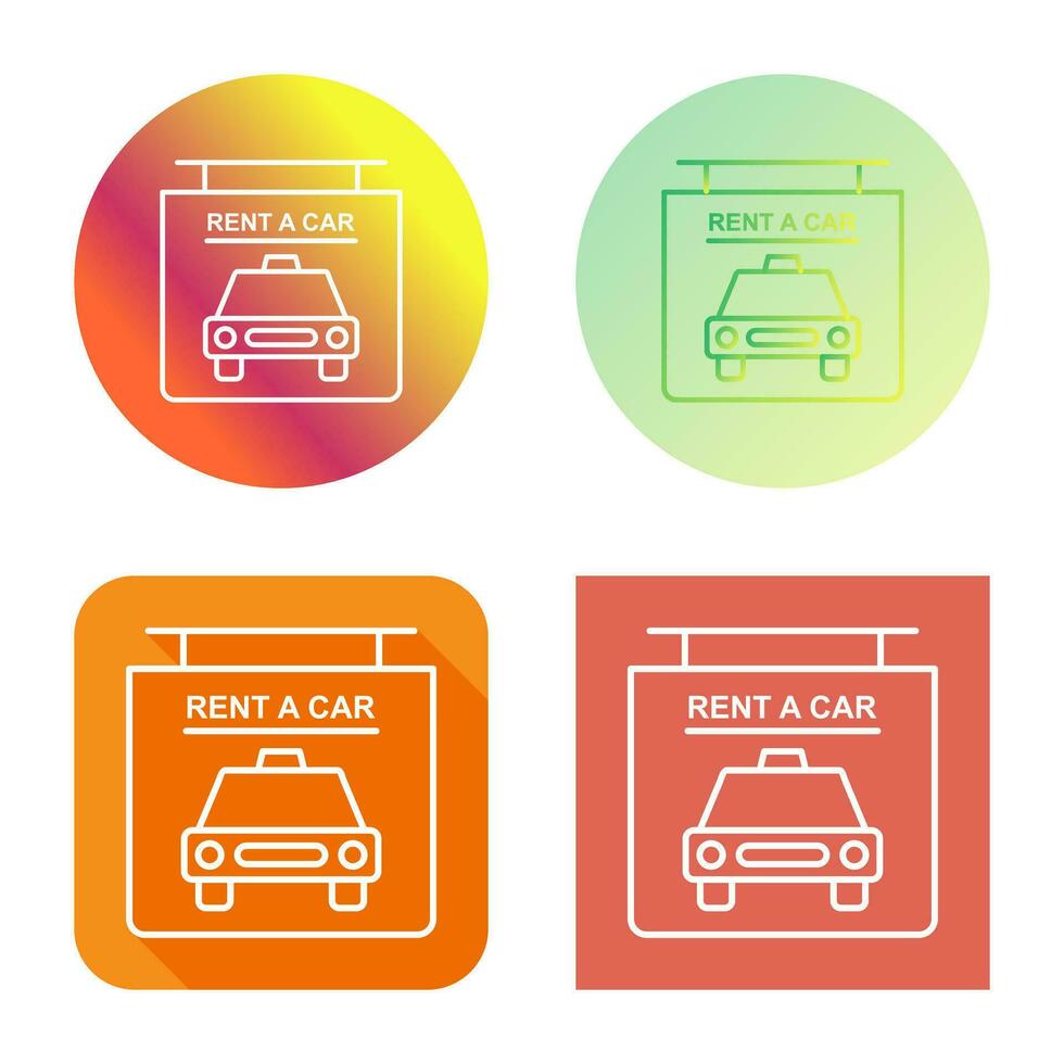 louer une icône de vecteur de voiture