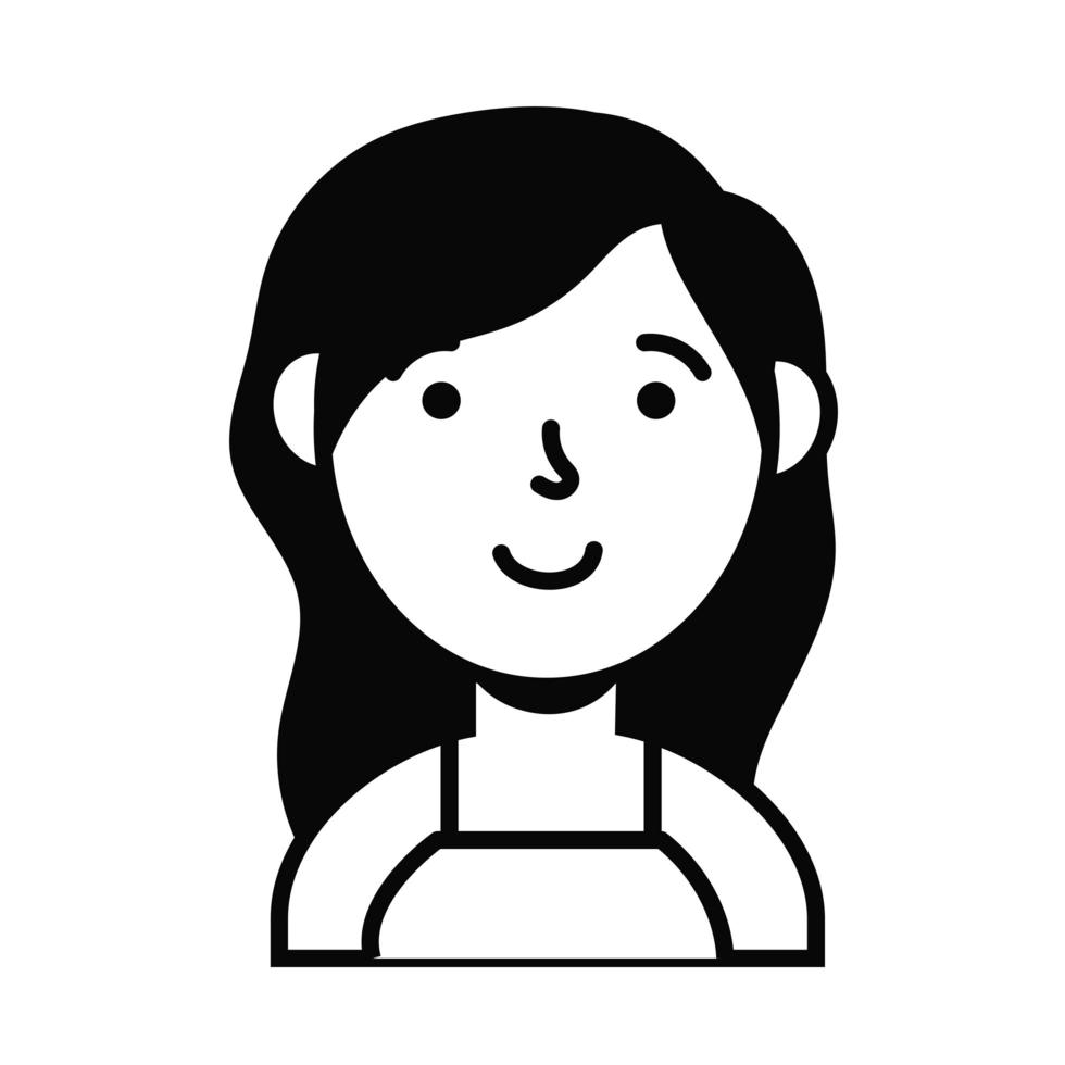 icône de caractère avatar féminin femme vecteur