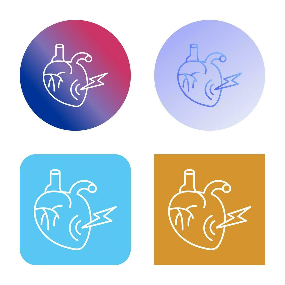 icône de vecteur de crise cardiaque