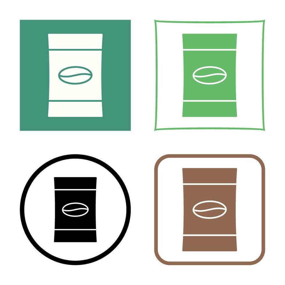 icône de vecteur de paquets de café