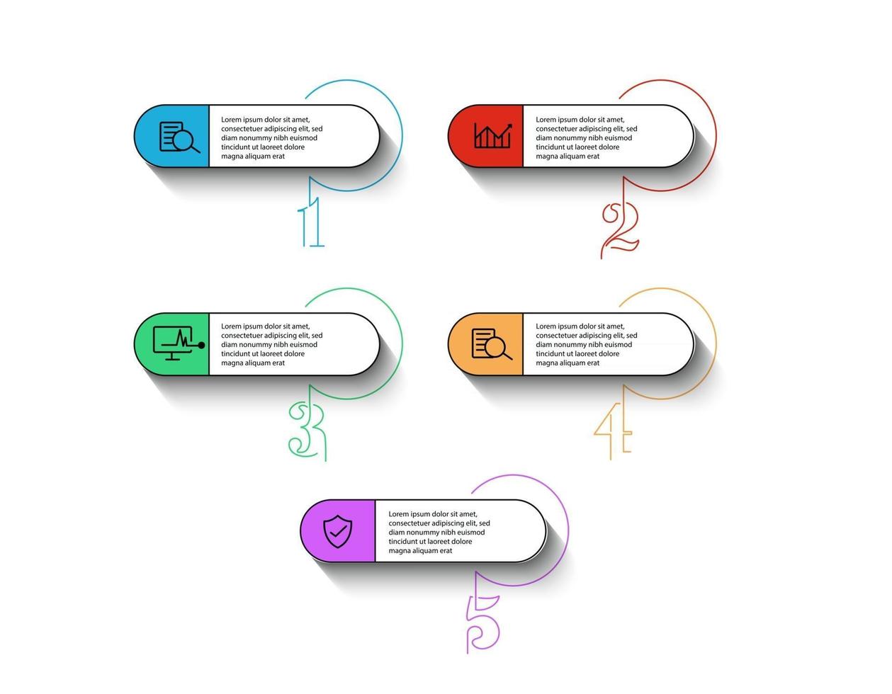 éléments de conception d'infographie d'entreprise graphique de marketing d'infochart moderne et diagrammes à barres de graphiques vecteur