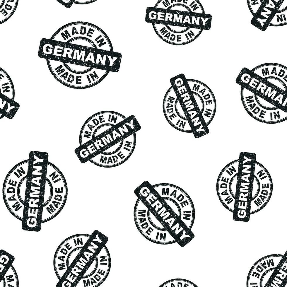 fabriqué dans Allemagne timbre sans couture modèle Contexte. affaires plat vecteur illustration. fabriqué dans Allemagne symbole modèle.