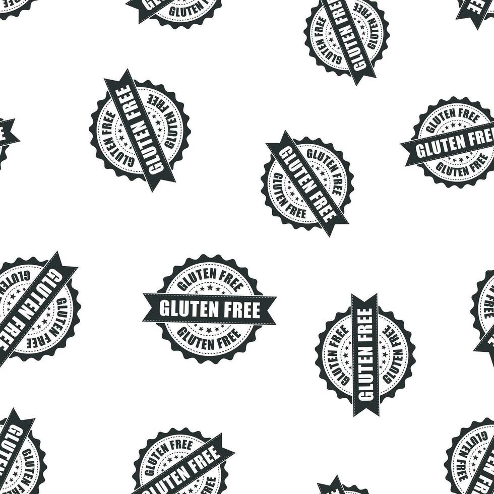gluten gratuit caoutchouc timbre sans couture modèle Contexte. affaires concept vecteur illustration. non gluten en bonne santé badge symbole modèle.