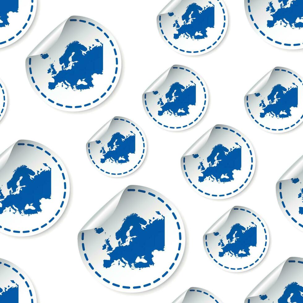 L'Europe  syndicat carte autocollant sans couture modèle Contexte. affaires concept étiquette pictogramme. L'Europe  syndicat carte symbole modèle. vecteur