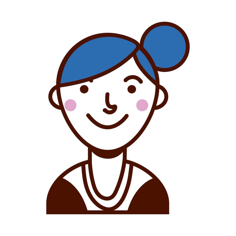 icône de caractère avatar féminin femme d'affaires vecteur