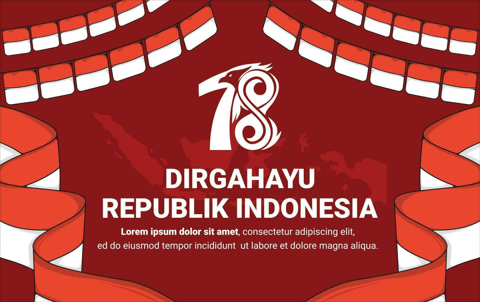 Contexte pour indonésien indépendance journée vecteur