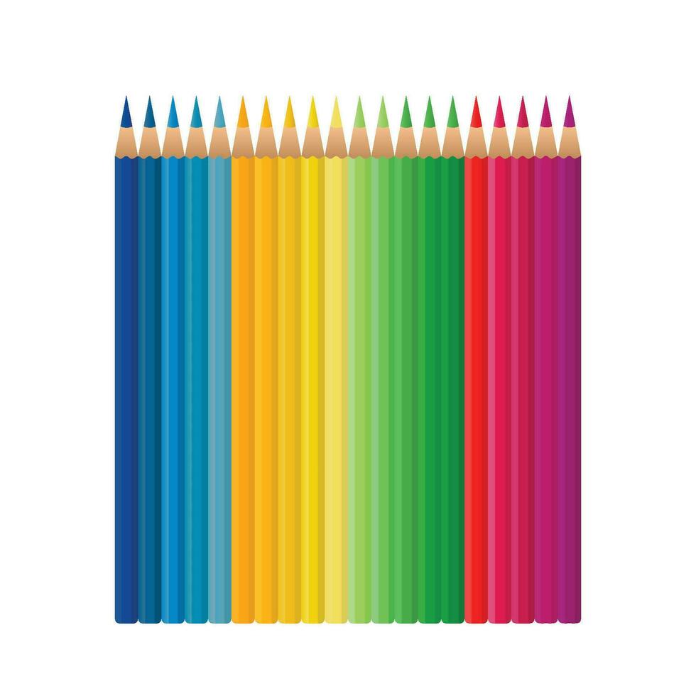 ensemble de Couleur des crayons prime vecteur illustration