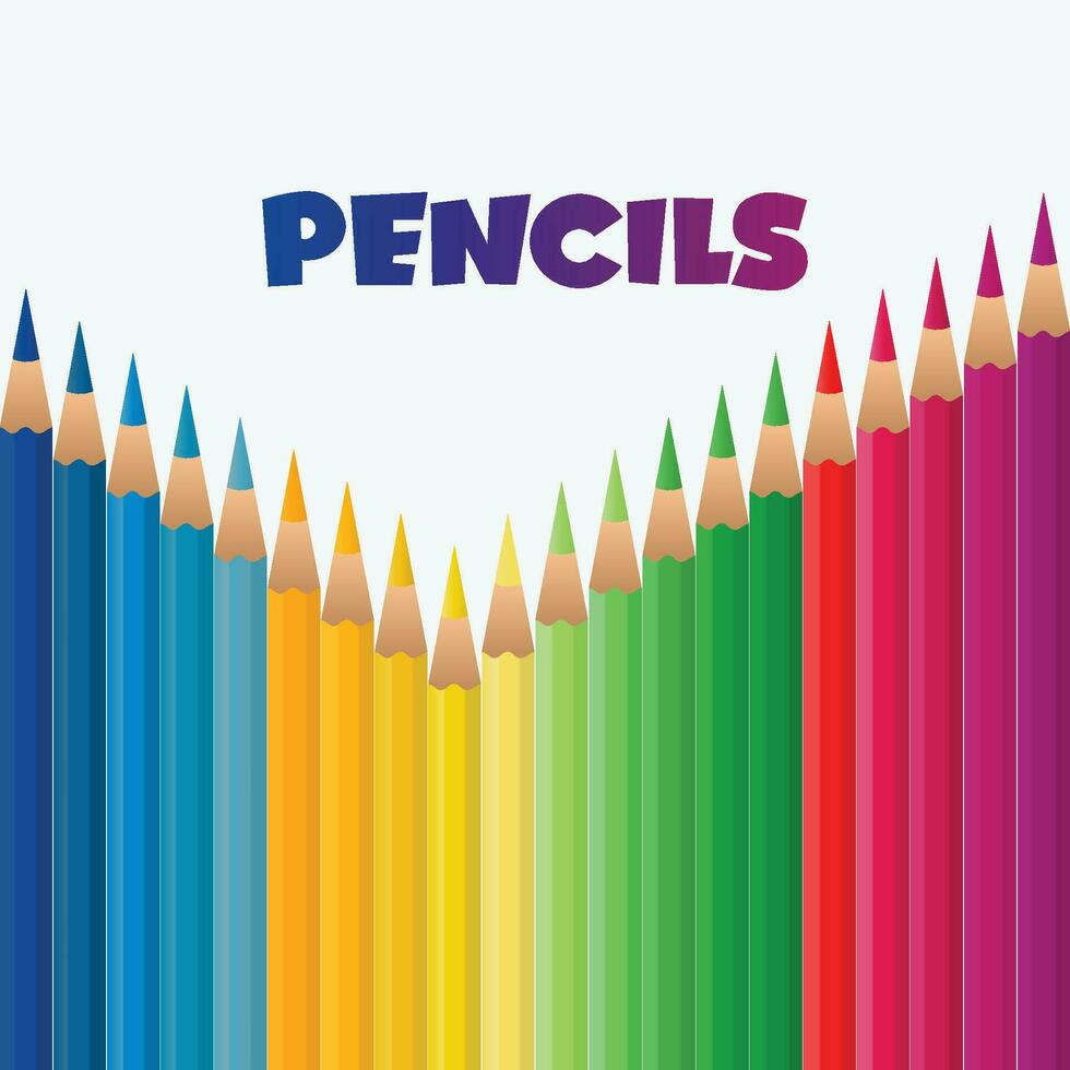 Couleur des crayons prime vecteur illustration