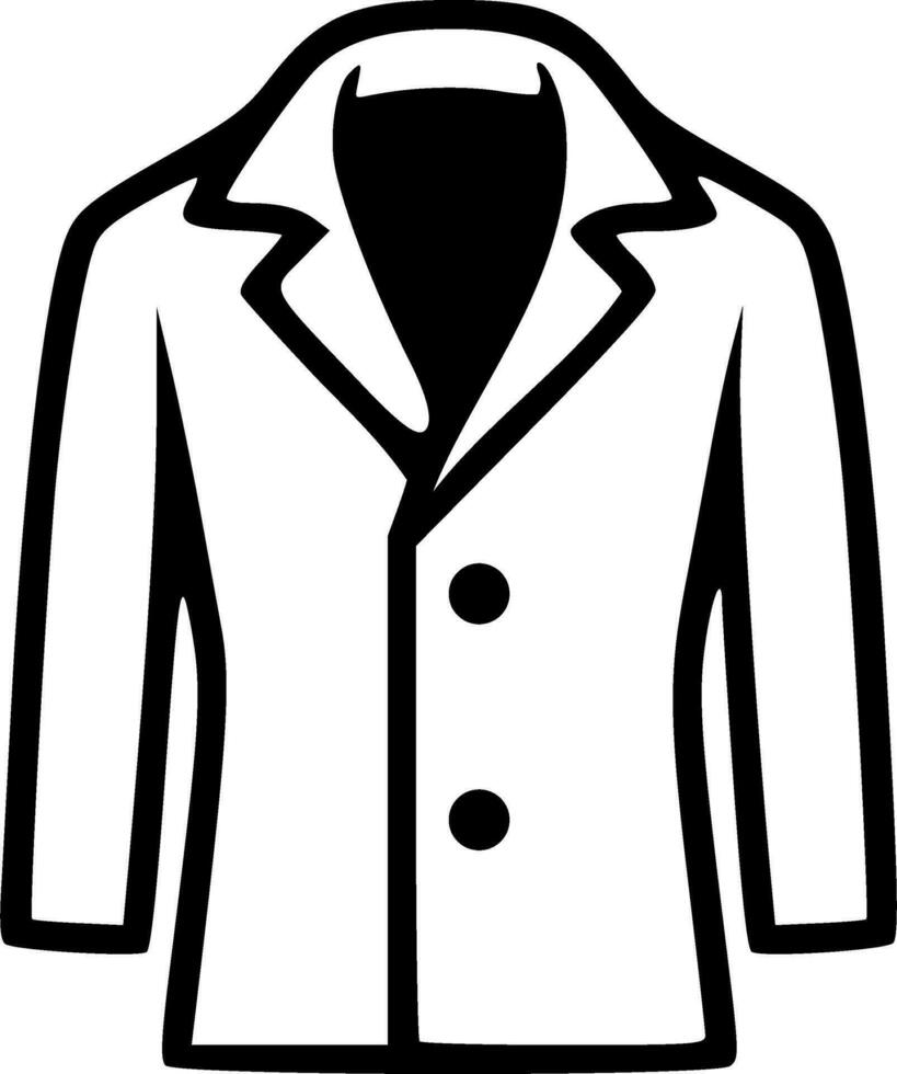 manteau veste Vêtements noir grandes lignes transparent vecteur illustration