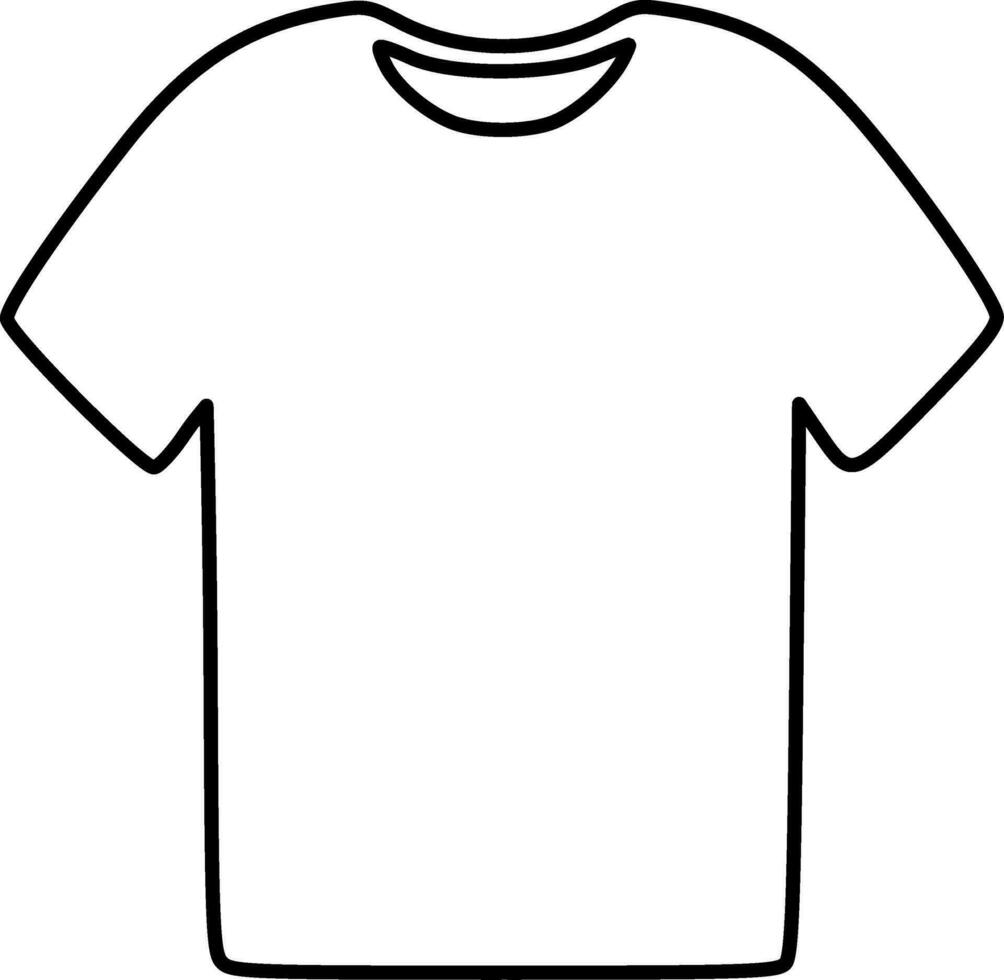 T-shirt Vêtements noir grandes lignes transparent vecteur illustration