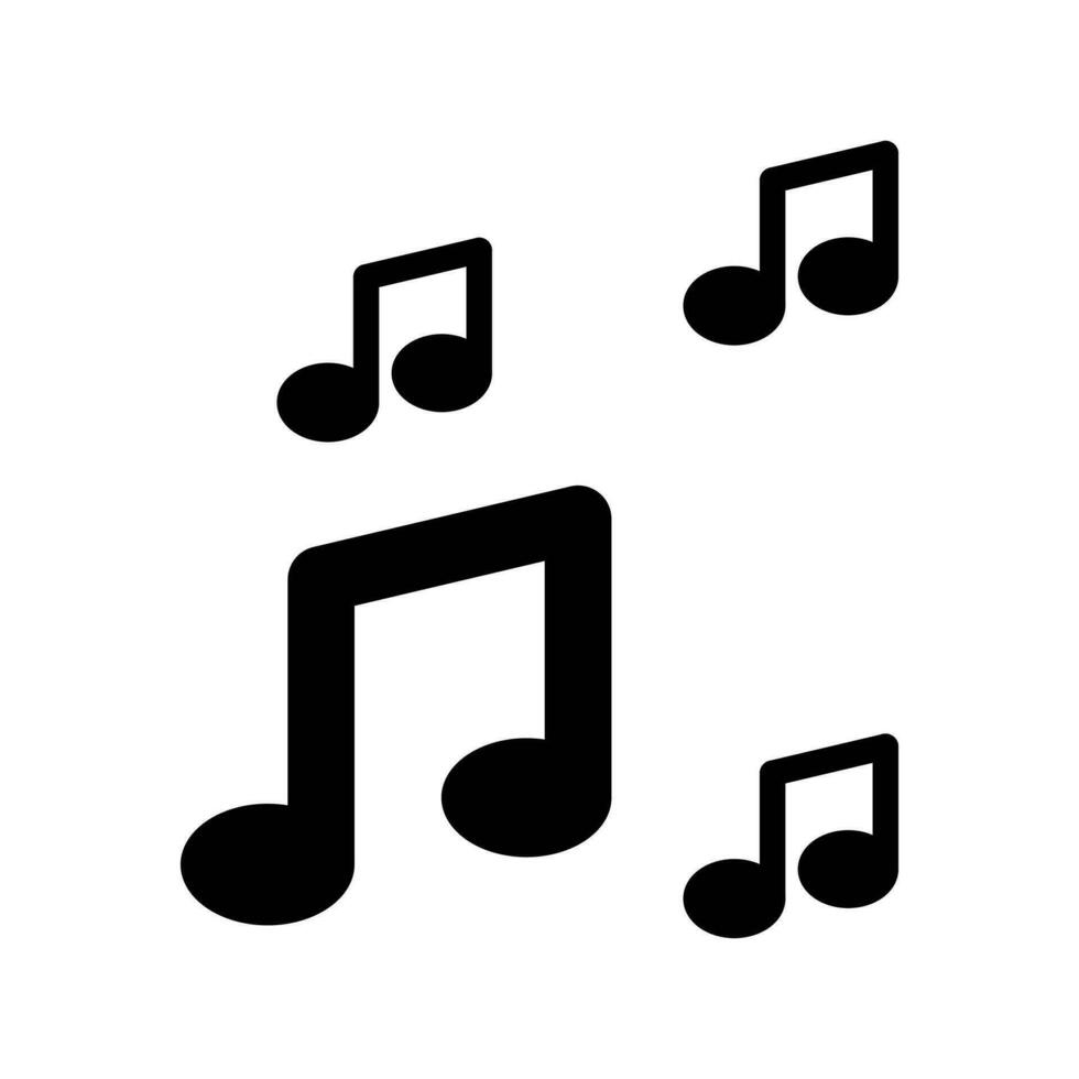 la musique icône vecteur, Remarque symbole. simple, plat conception pour la toile ou mobile app vecteur